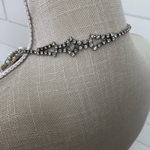 HANDMADE beaded, pearl, Swarovski crystal necklace - Picture 2 of 8